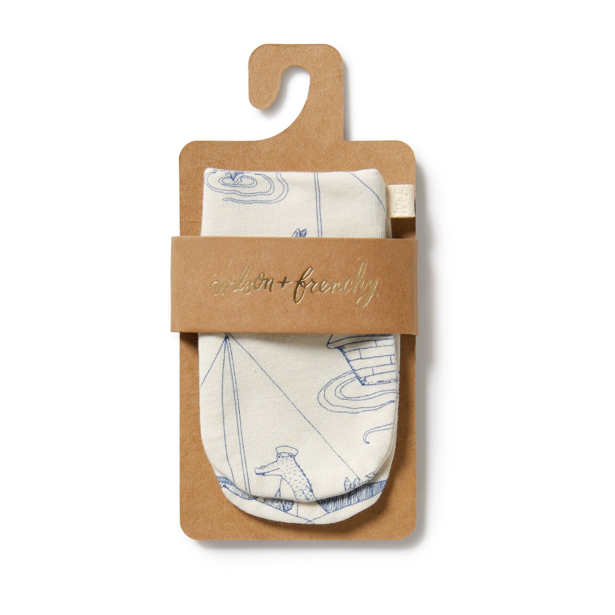 Wilson & Frenchy Baby Accessory Sailing Away Organic Mittens