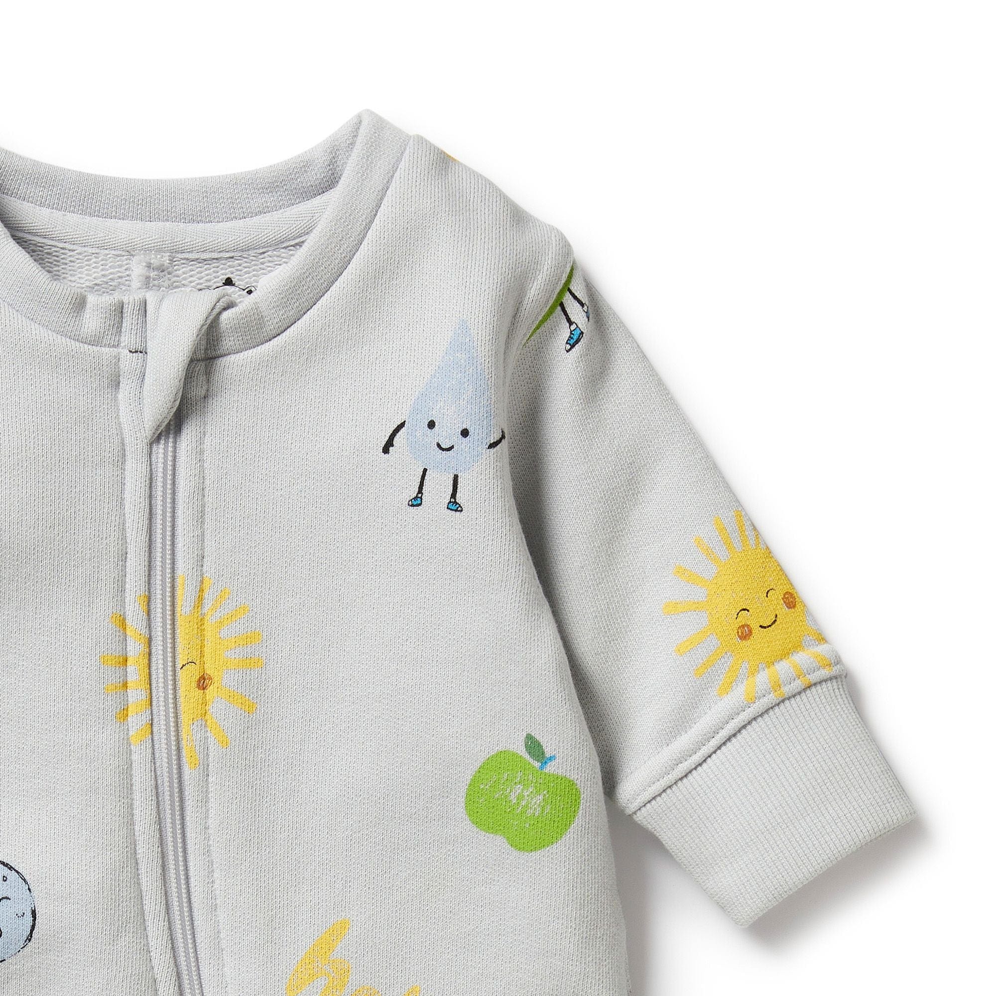Wilson & Frenchy Boys All In Ones Bluebell Organic Terry Growsuit
