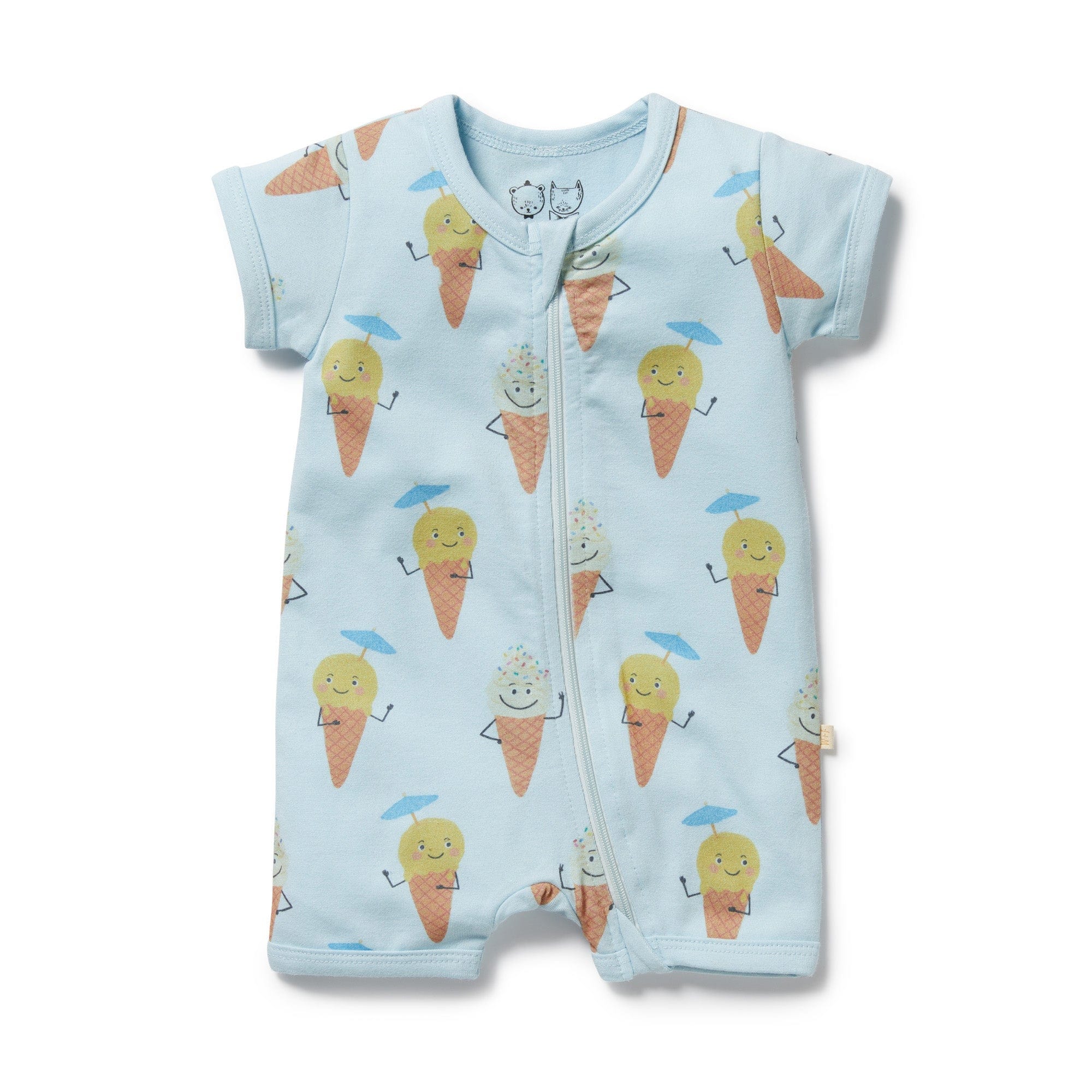 Wilson & Frenchy Boys All In Ones Frosty Friends Organic Boyleg Zipsuit