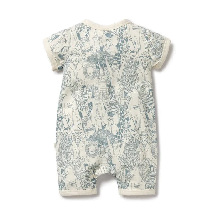 Wilson & Frenchy Boys All In Ones Hello Friends Organic Boyleg Zipsuit