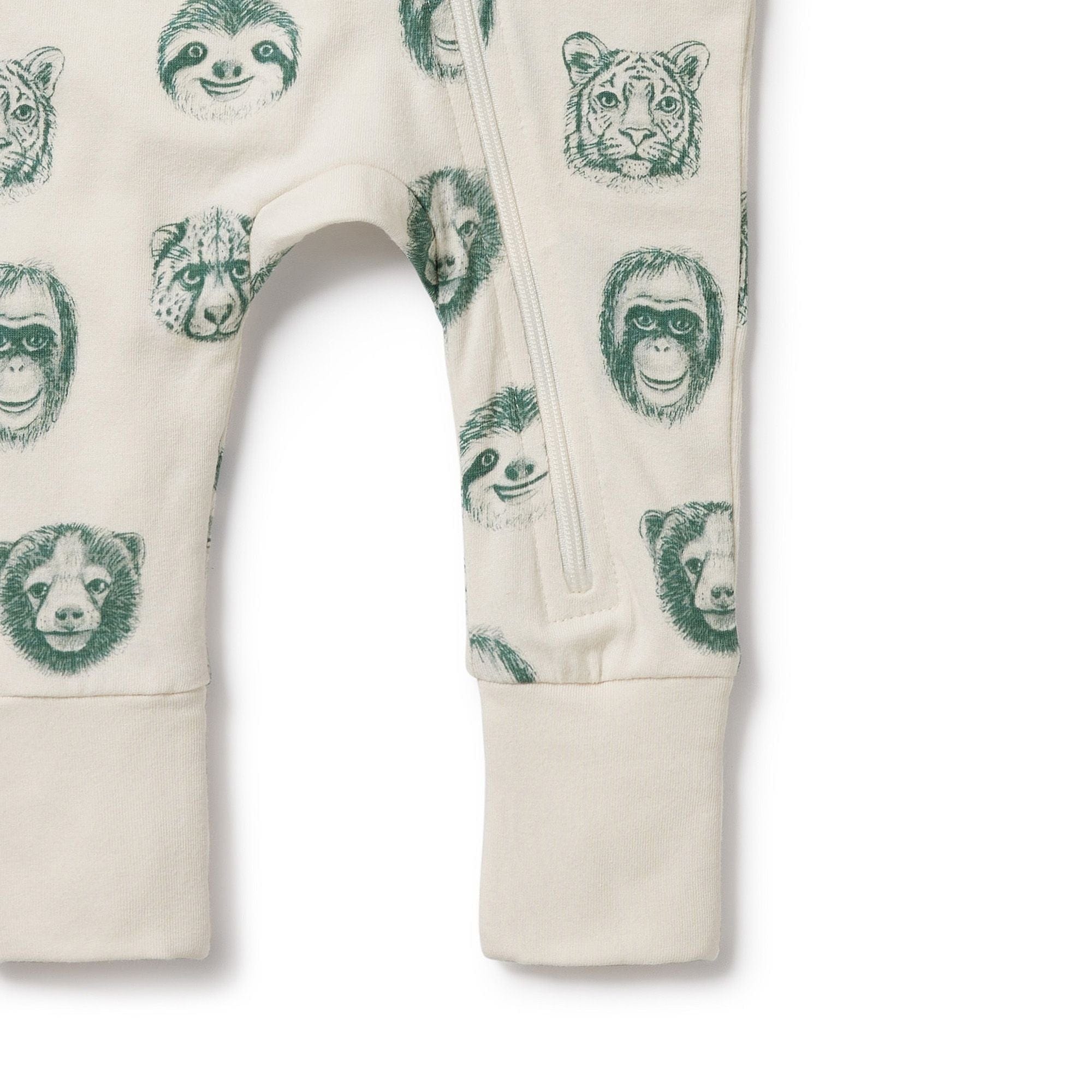 Wilson & Frenchy Boys All In Ones Hello Jungle Organic Zipsuit with Feet