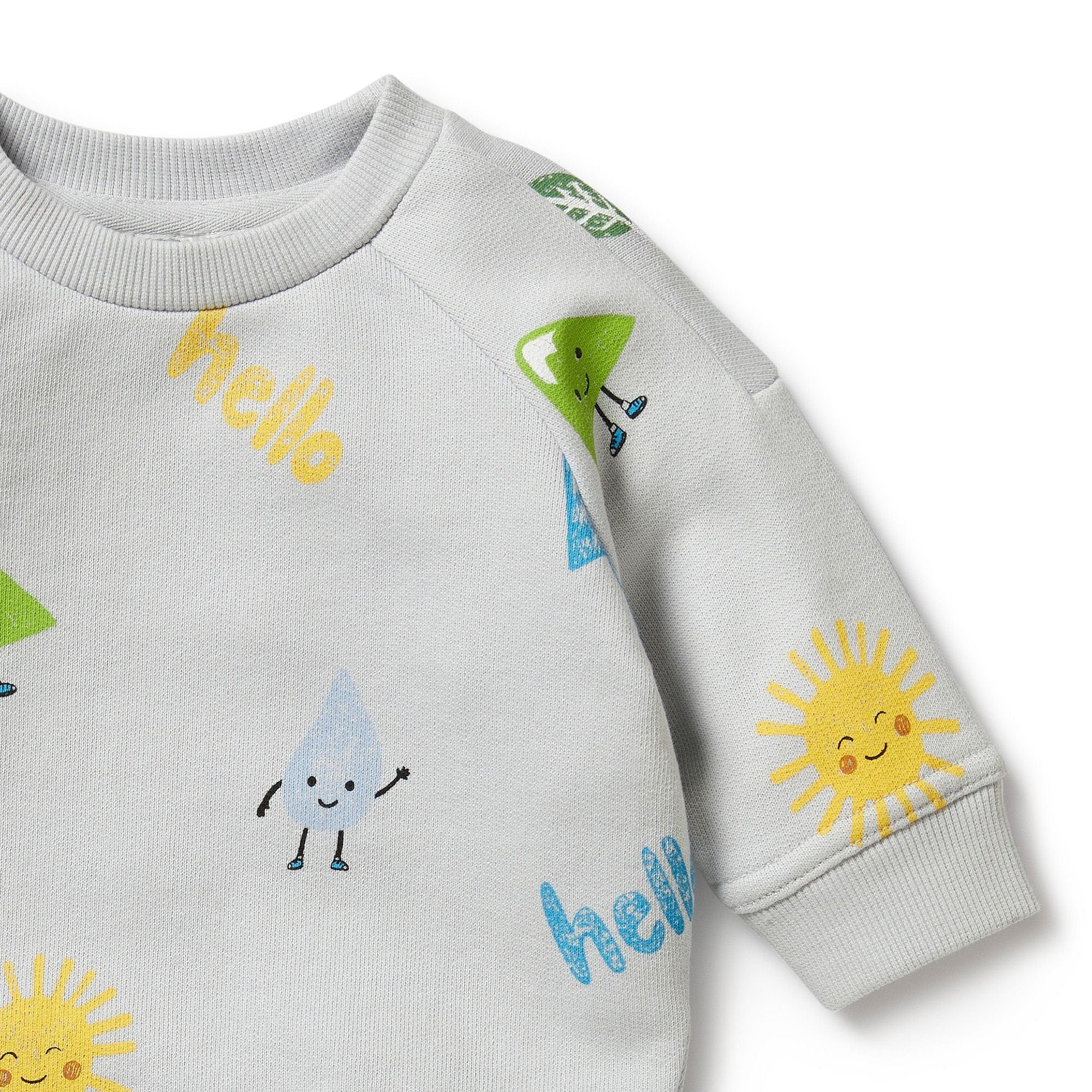 Wilson & Frenchy Boys Jumper Bluebell Organic Terry Sweat