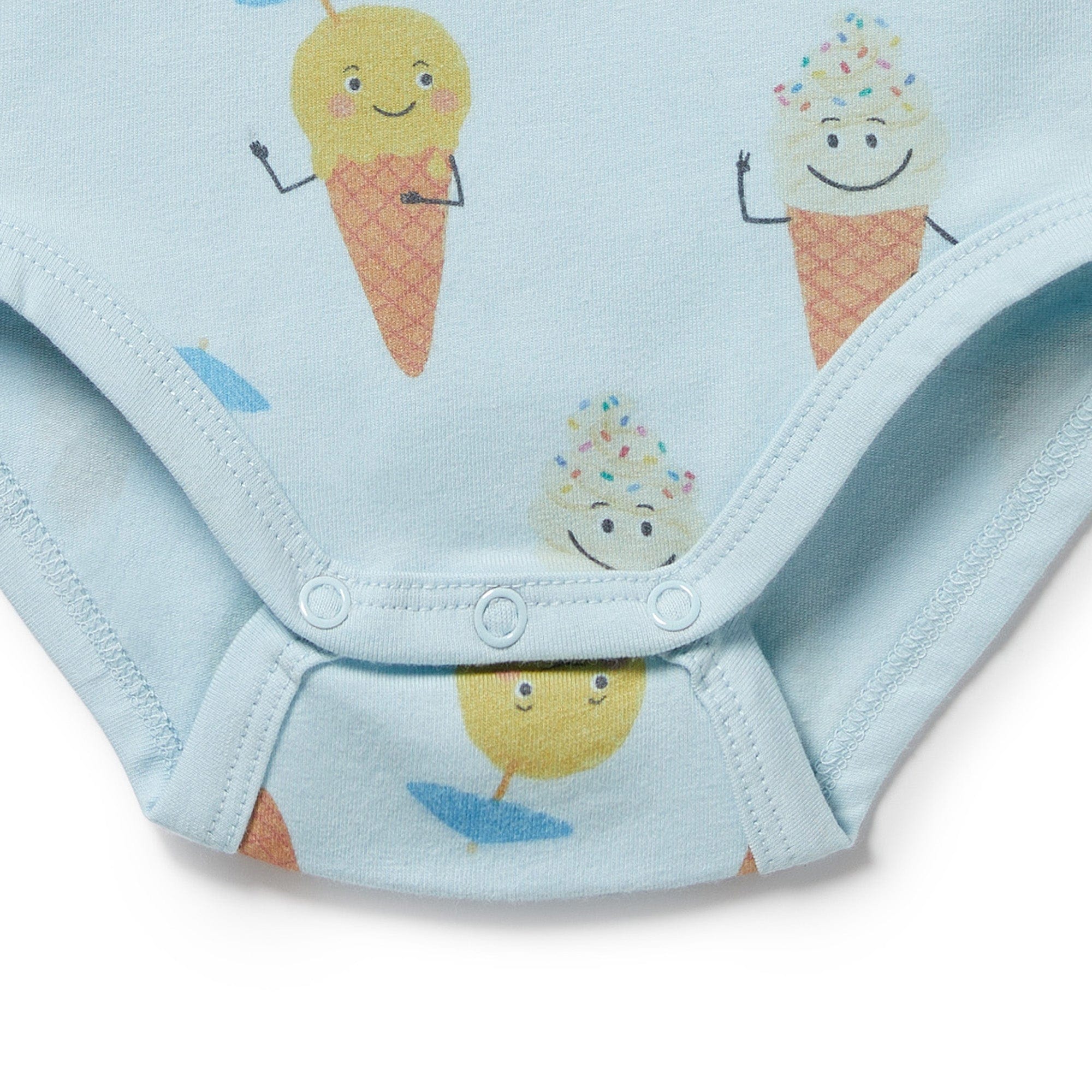 Wilson & Frenchy Boys Onesie Frosty Friends Organic Henley Bodysuit