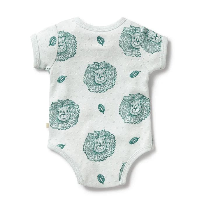 Wilson & Frenchy Boys Onesie Little Lion Organic Pointelle Bodysuit