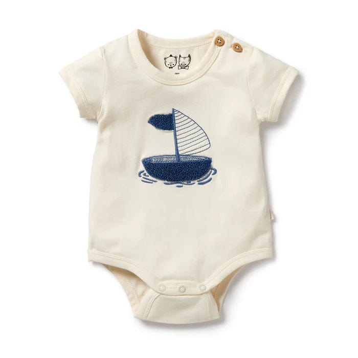 Wilson & Frenchy Boys Onesie Nautical Organic Bodysuit