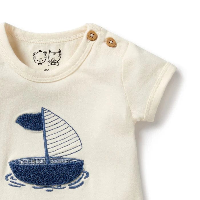 Wilson & Frenchy Boys Onesie Nautical Organic Bodysuit