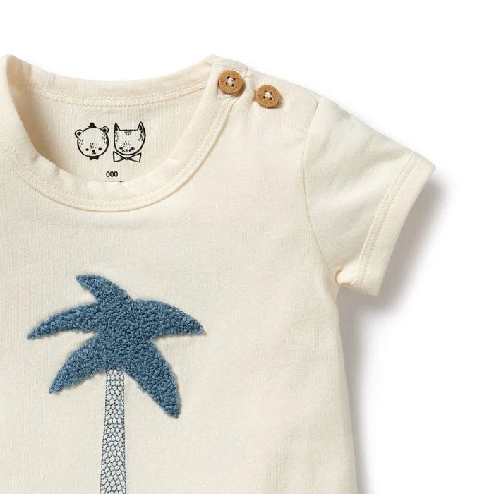 Wilson & Frenchy Boys Onesie Palm Organic Bodysuit