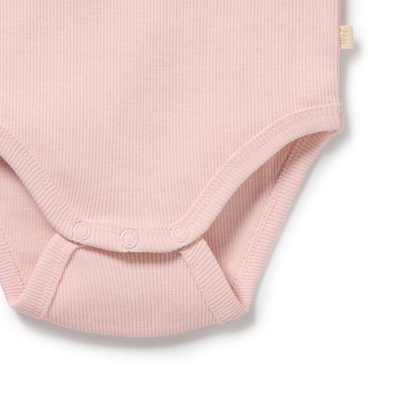 Wilson & Frenchy Boys Onesie Strawberry Cream Organic Rib Long Sleeved Bodysuit