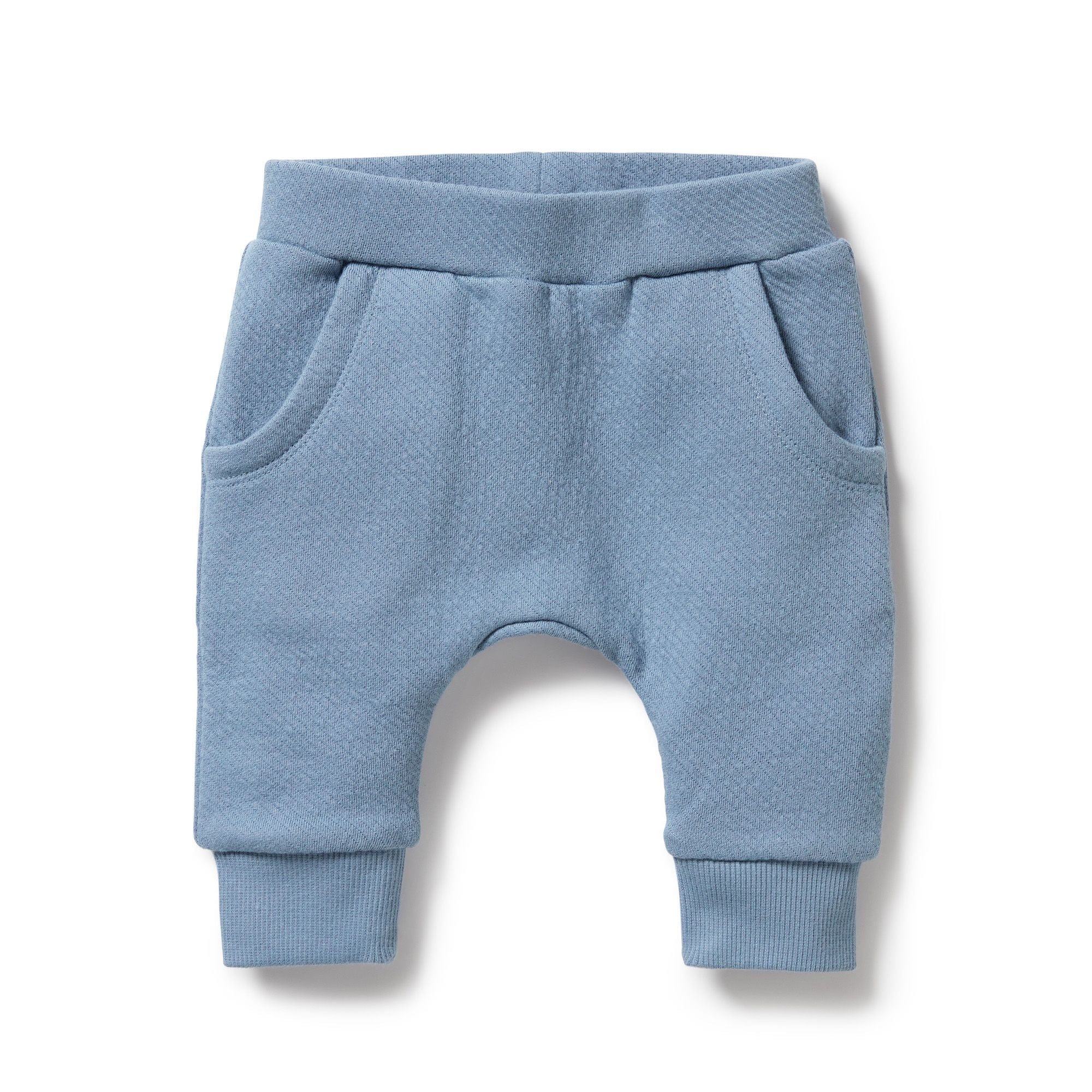 Wilson & Frenchy Boys Pants Storm Blue Organic Quilted Pant