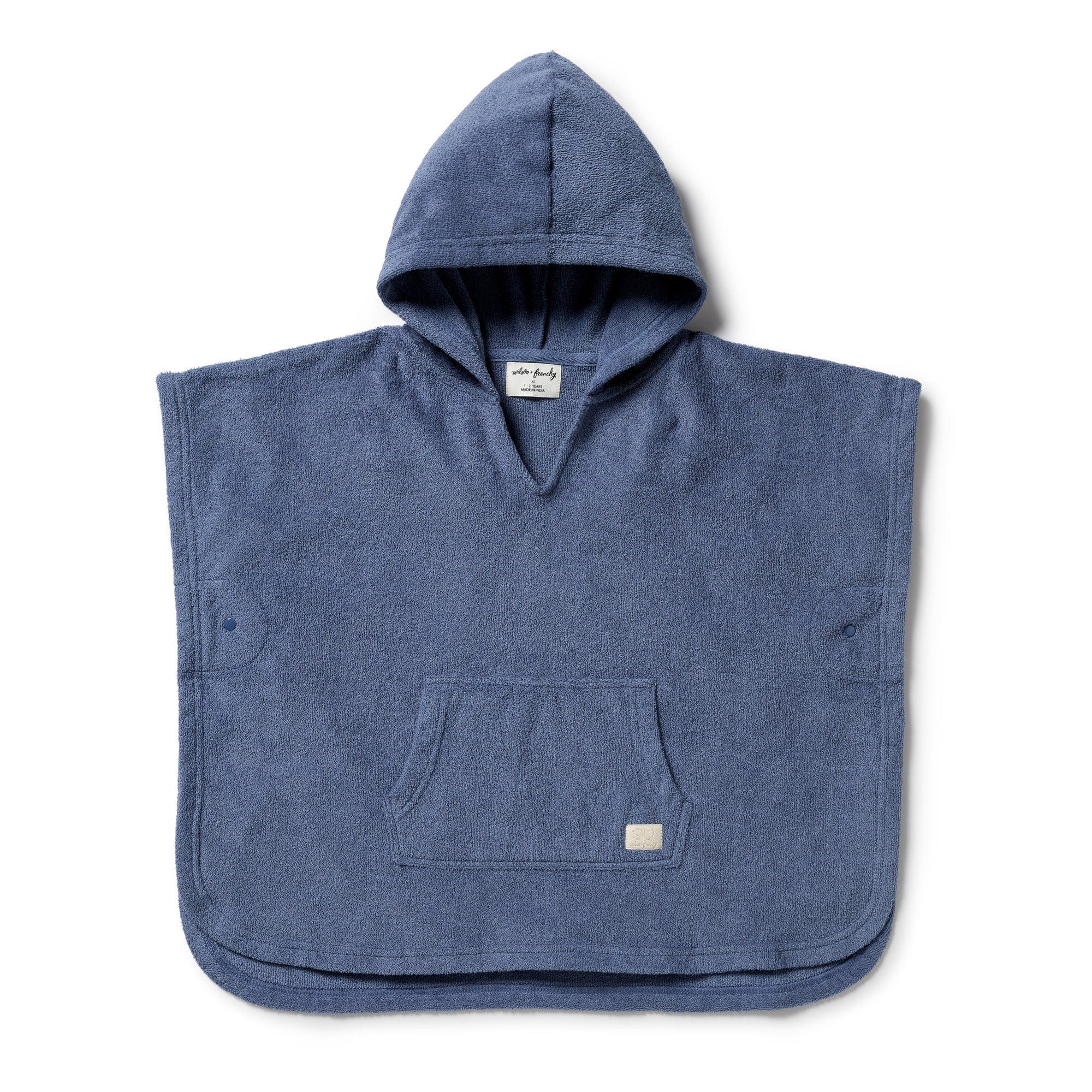 Wilson & Frenchy Boys Swimwear Deep Blue Organic Terry Hooded Poncho