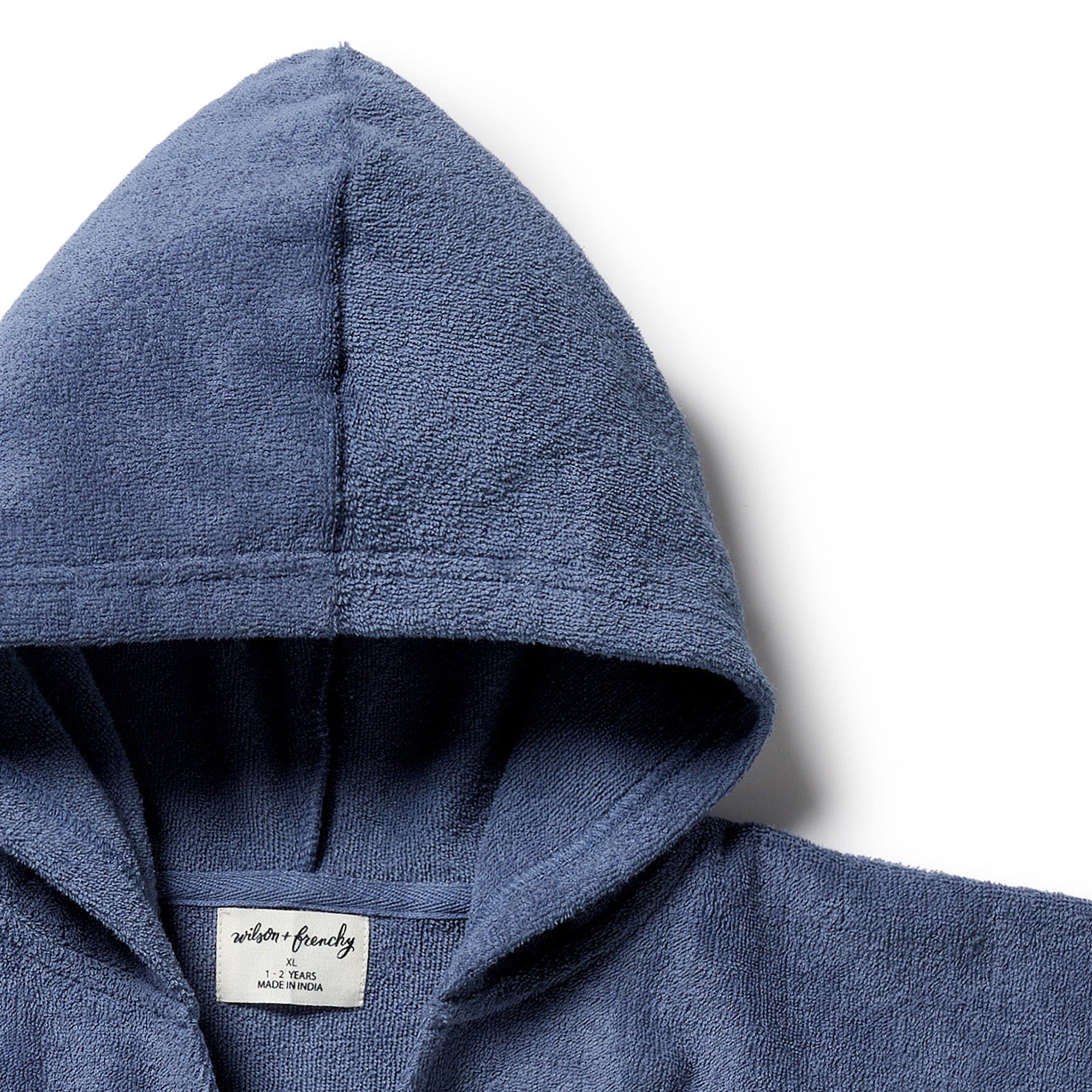 Wilson & Frenchy Boys Swimwear Deep Blue Organic Terry Hooded Poncho