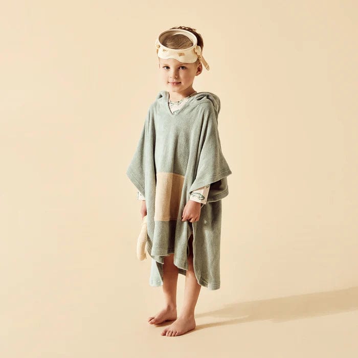 Wilson & Frenchy Boys Swimwear Pistachio Organic Terry Hooded Poncho