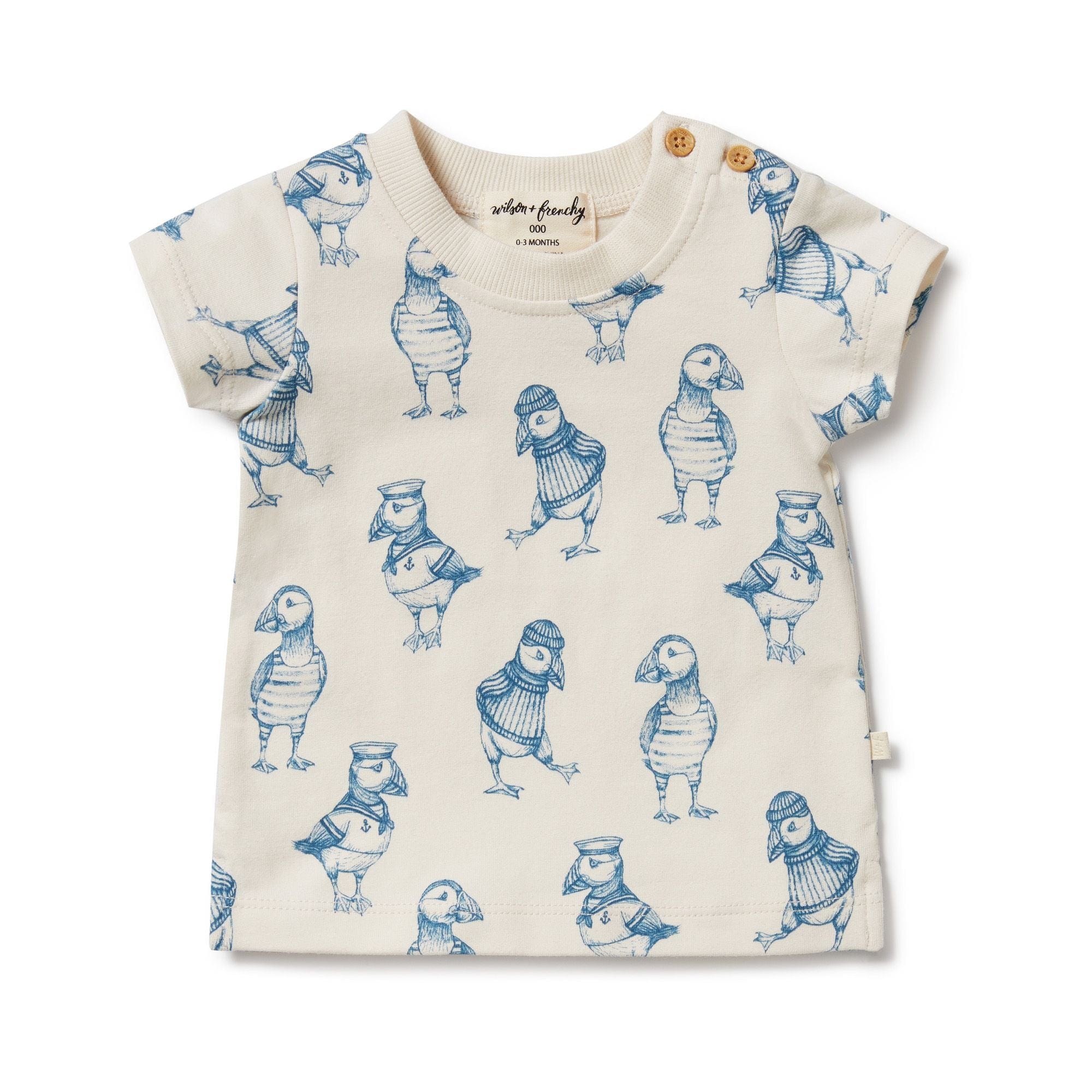 Wilson & Frenchy Boys Tops Petit Puffin Organic Tee