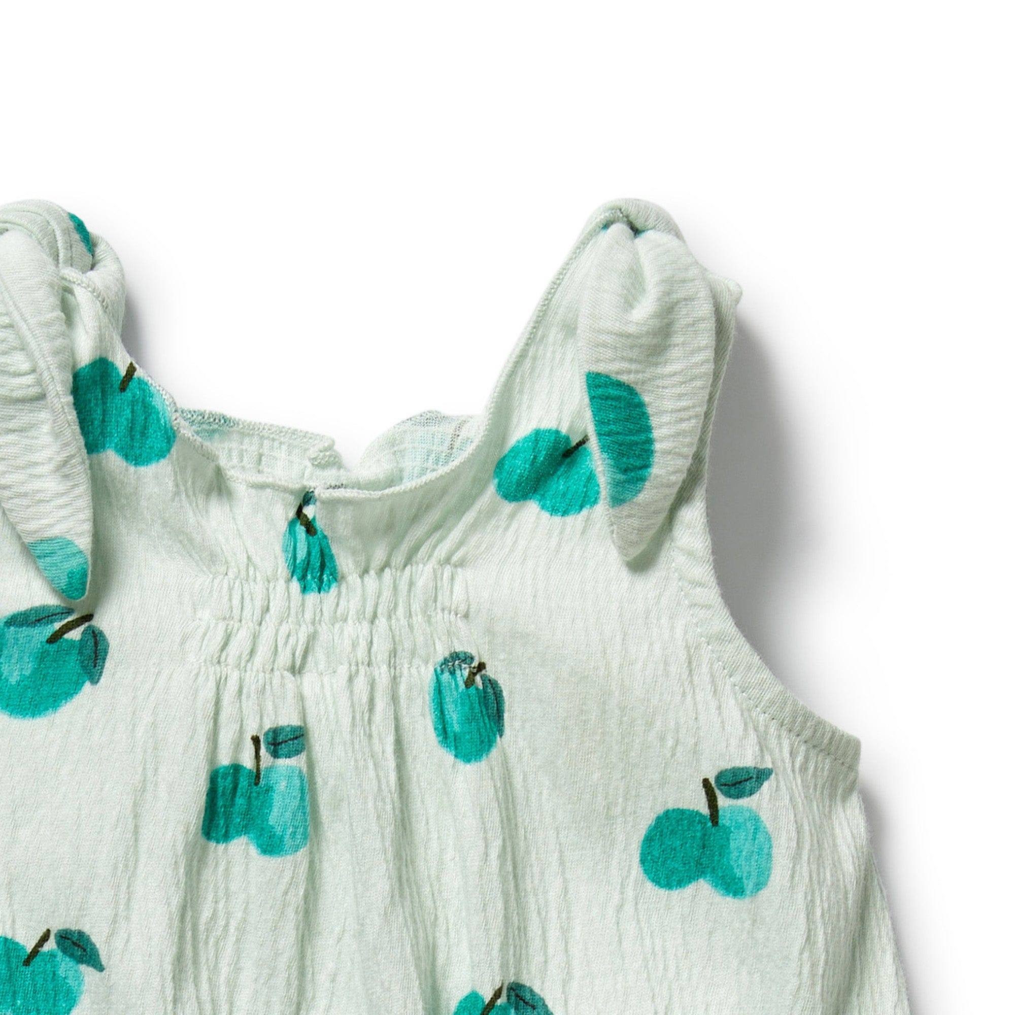 Wilson & Frenchy Girls All In One Apple Papple Organic Tie Playsuit