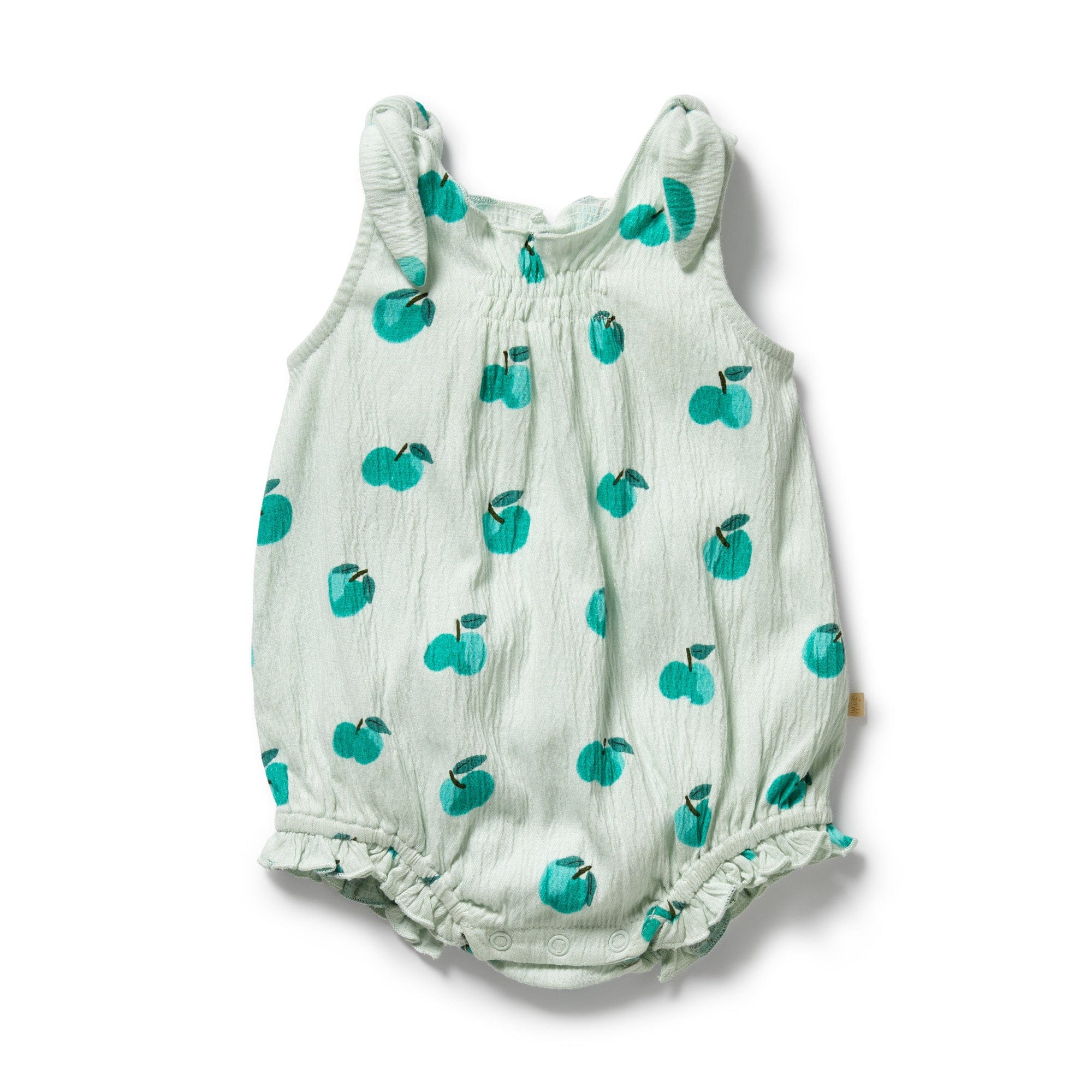 Wilson & Frenchy Girls All In One Apple Papple Organic Tie Playsuit