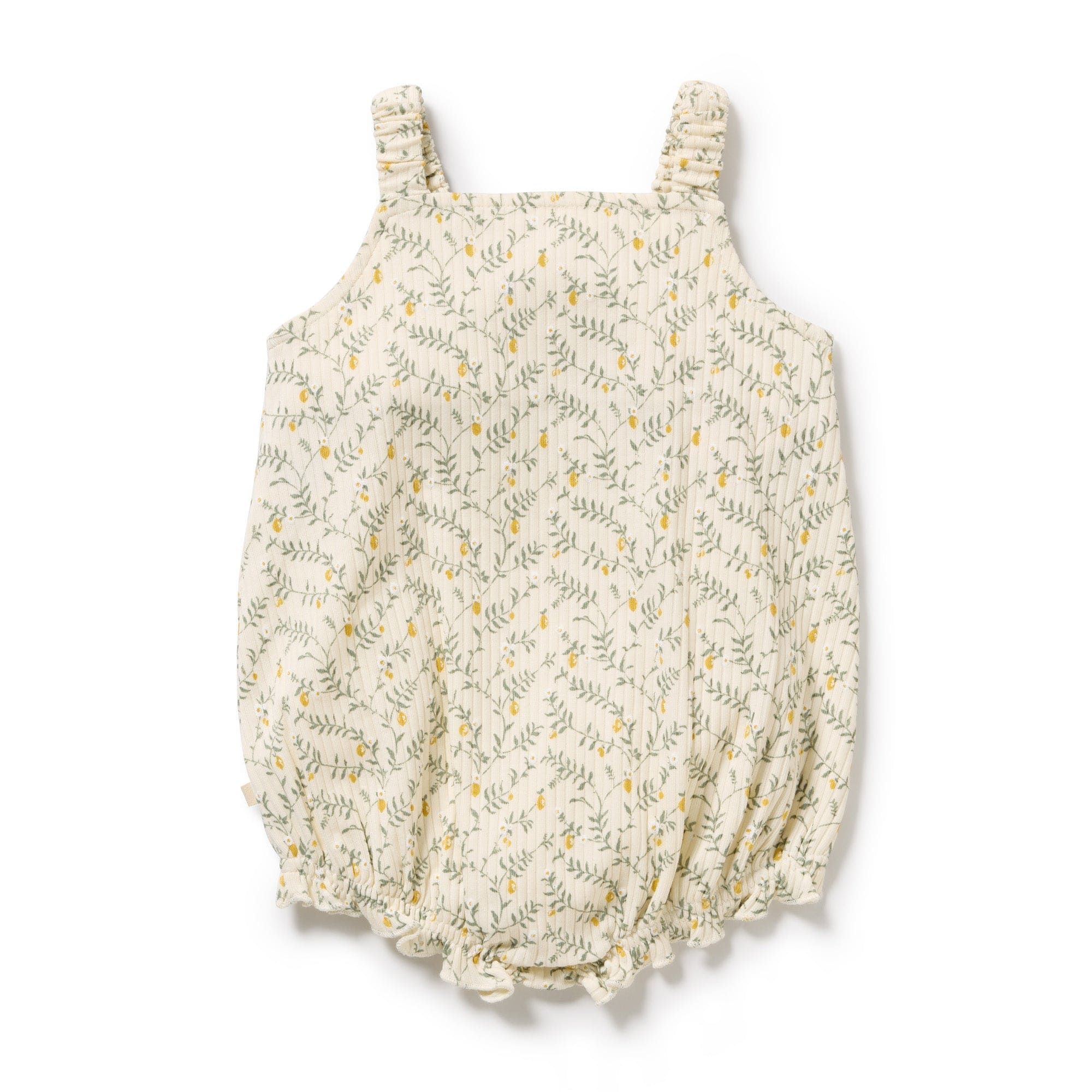 Wilson & Frenchy Girls All In One Lemon Leaf Organic Playsuit