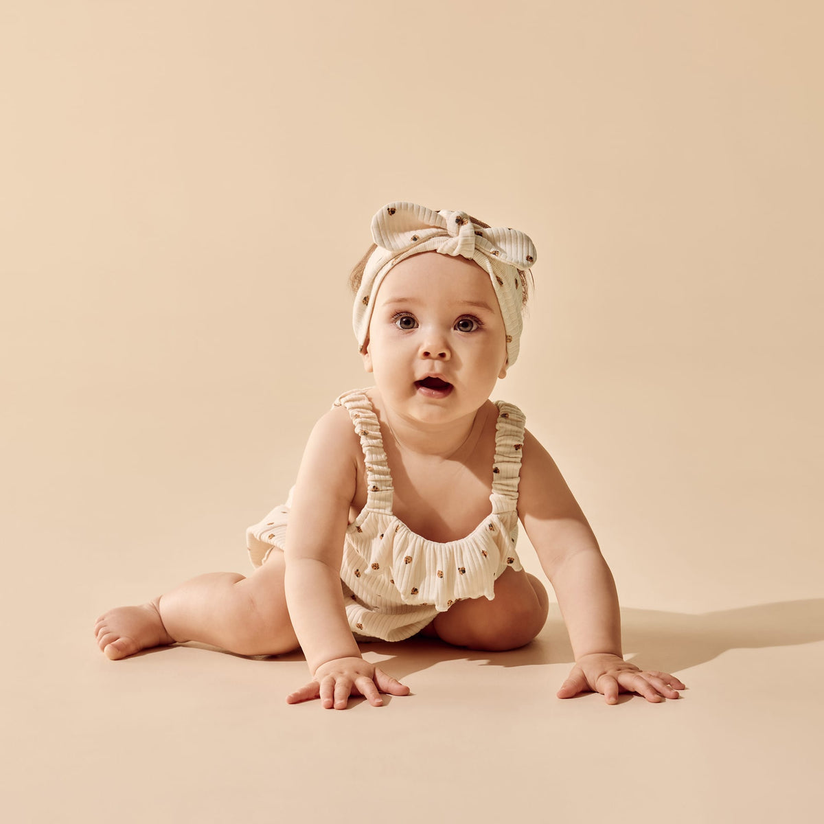 Wilson & Frenchy Girls All In One Little Lady Bugs Organic Playsuit