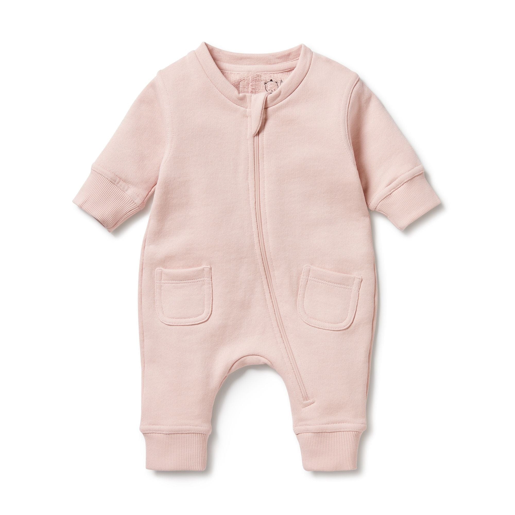 Wilson & Frenchy Girls All In One Rose Organic Terry Growsuit