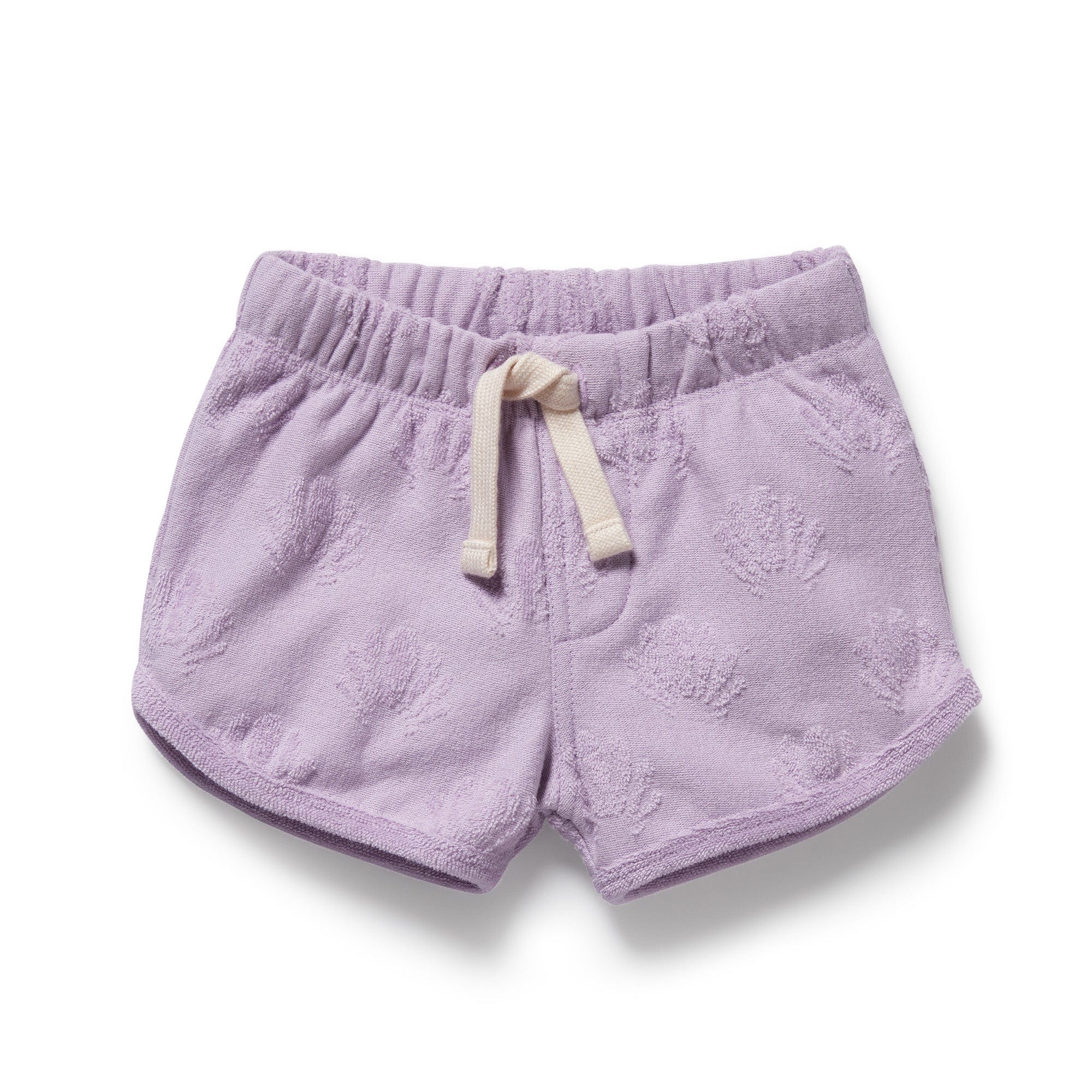 Wilson & Frenchy Girls Bottoms Lavender Shells Organic Terry Shorts