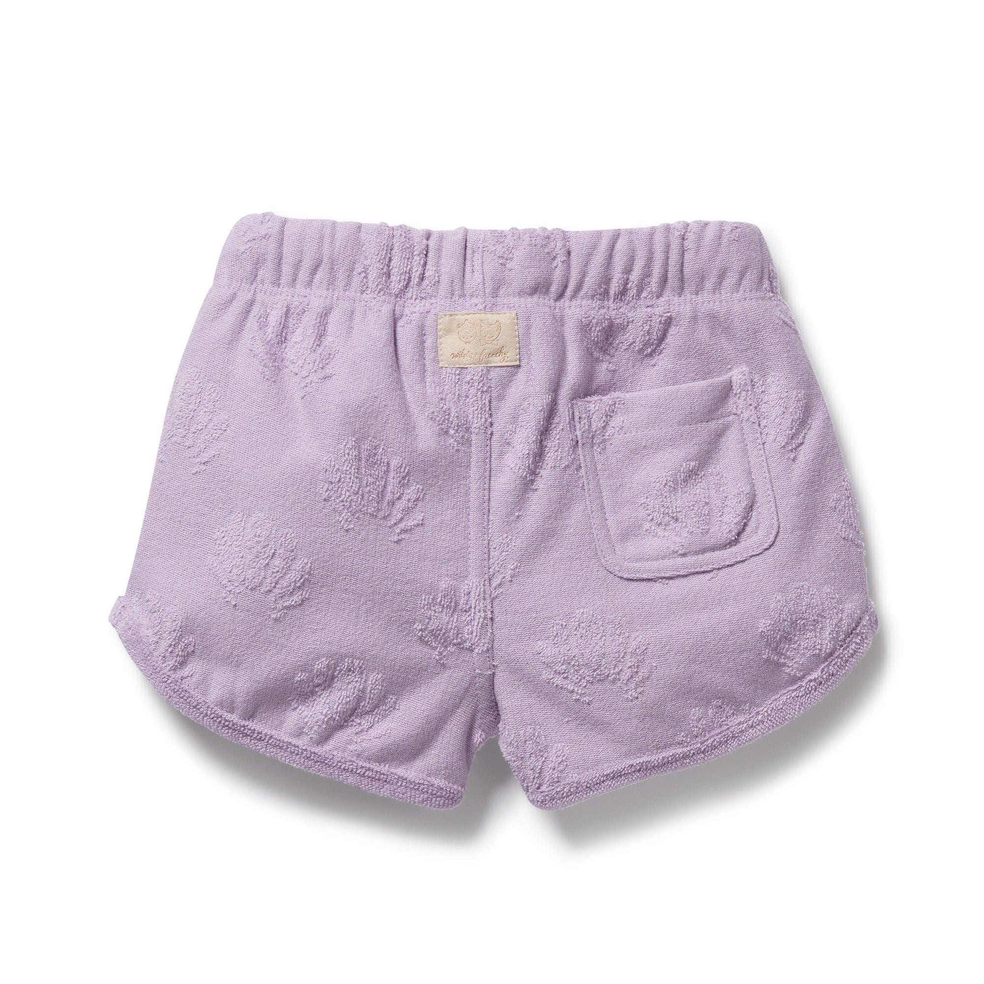 Wilson & Frenchy Girls Bottoms Lavender Shells Organic Terry Shorts