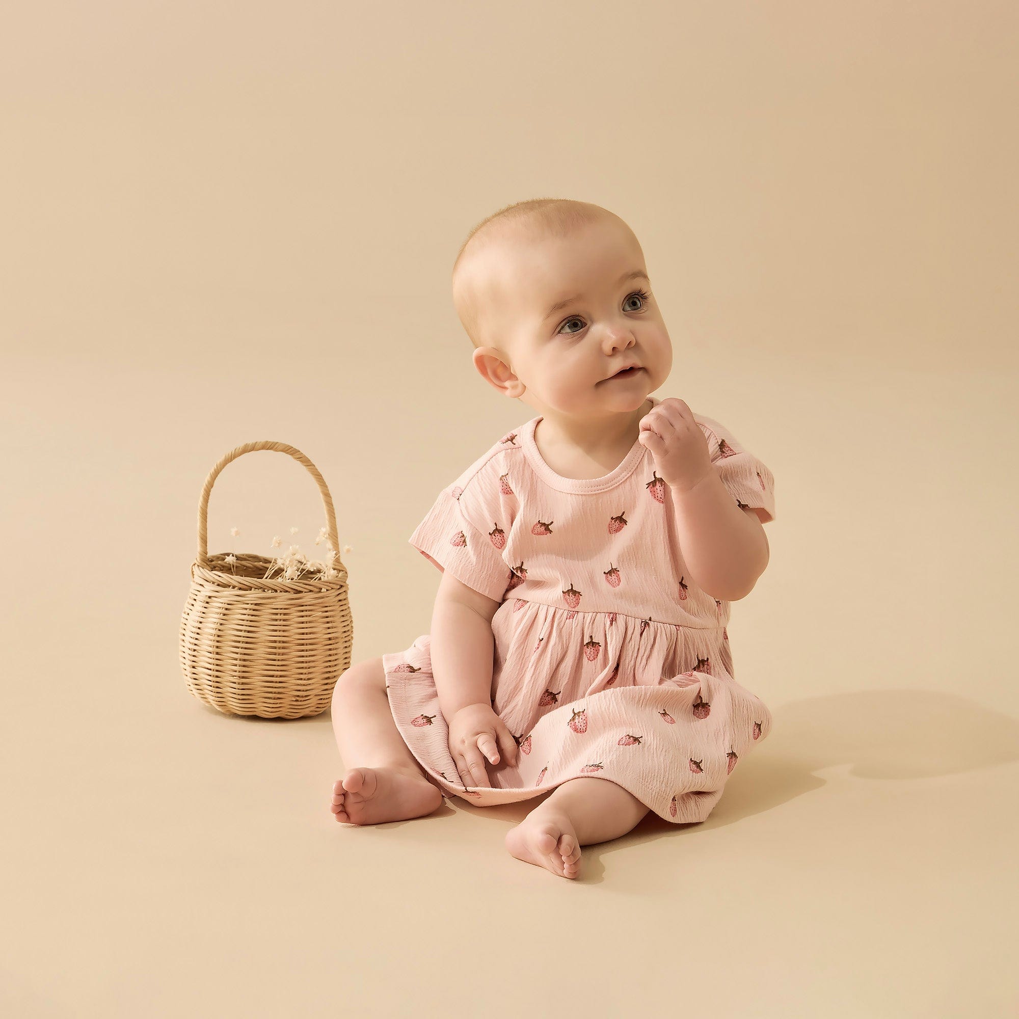 Wilson & Frenchy Girls Dress Strawberry Kisses Organic Dress