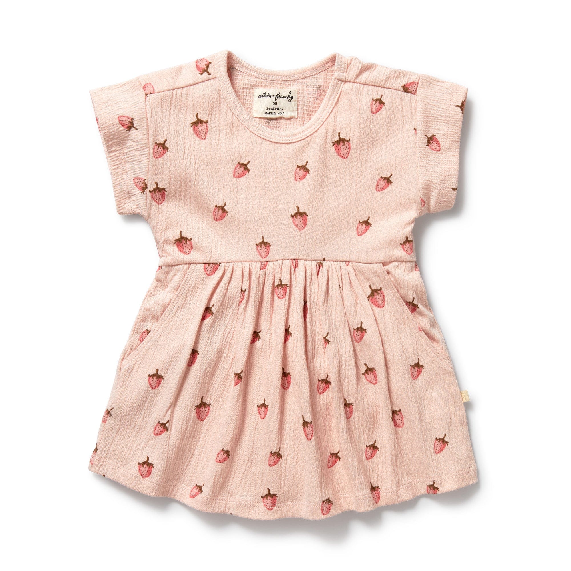 Wilson & Frenchy Girls Dress Strawberry Kisses Organic Dress