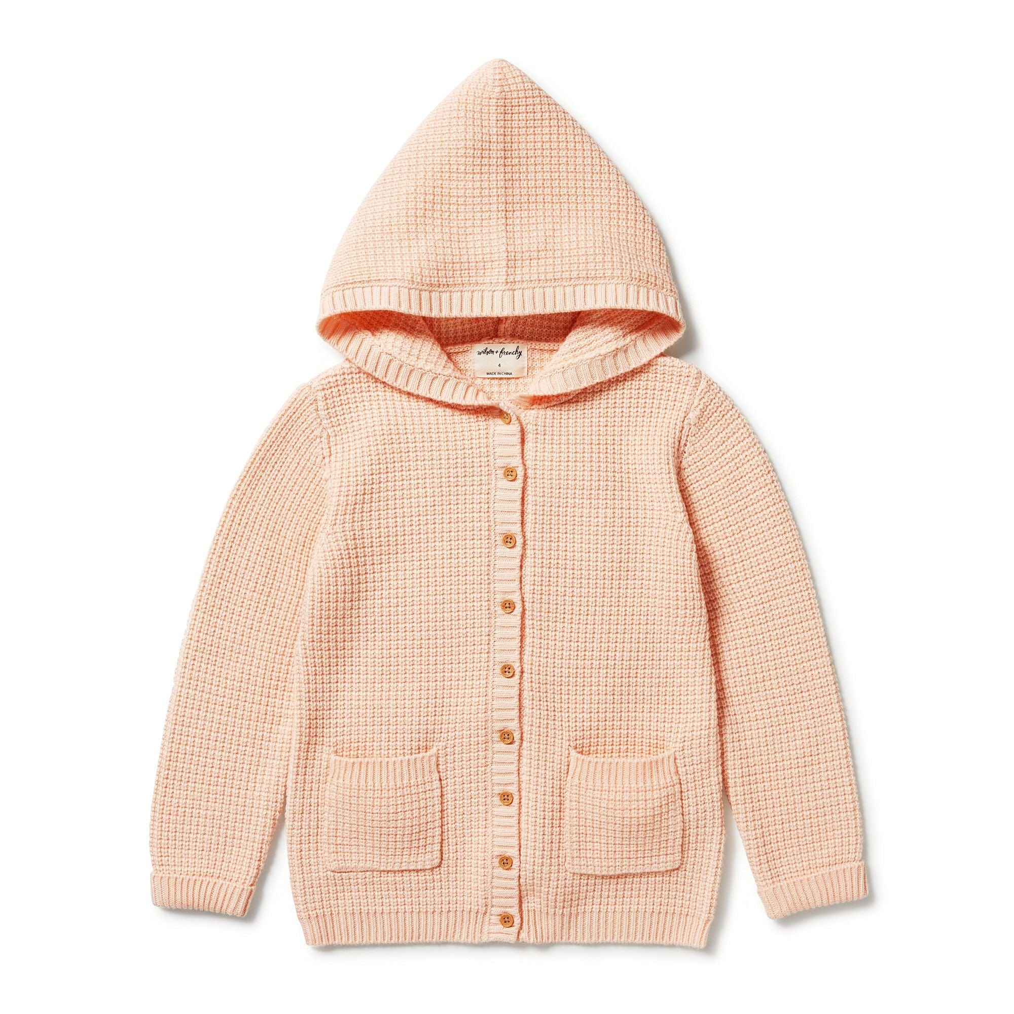Wilson & Frenchy Girls Jumper Knitted Button Jacket - Shell