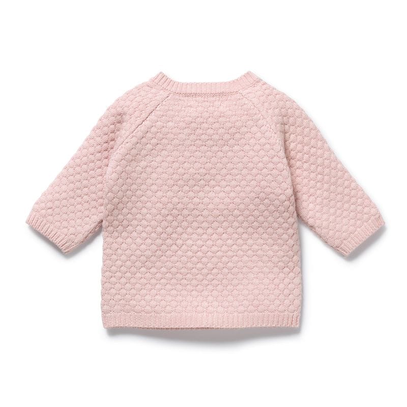 Wilson & Frenchy Girls Jumper Marshmellow Organic Knitted Bubble Kimono Cardigan