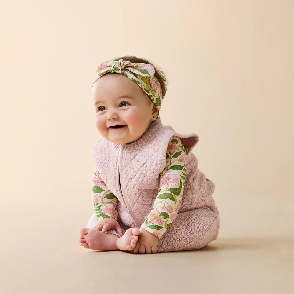 Wilson & Frenchy Girls Jumper Marshmellow Organic Knitted Bubble Vest