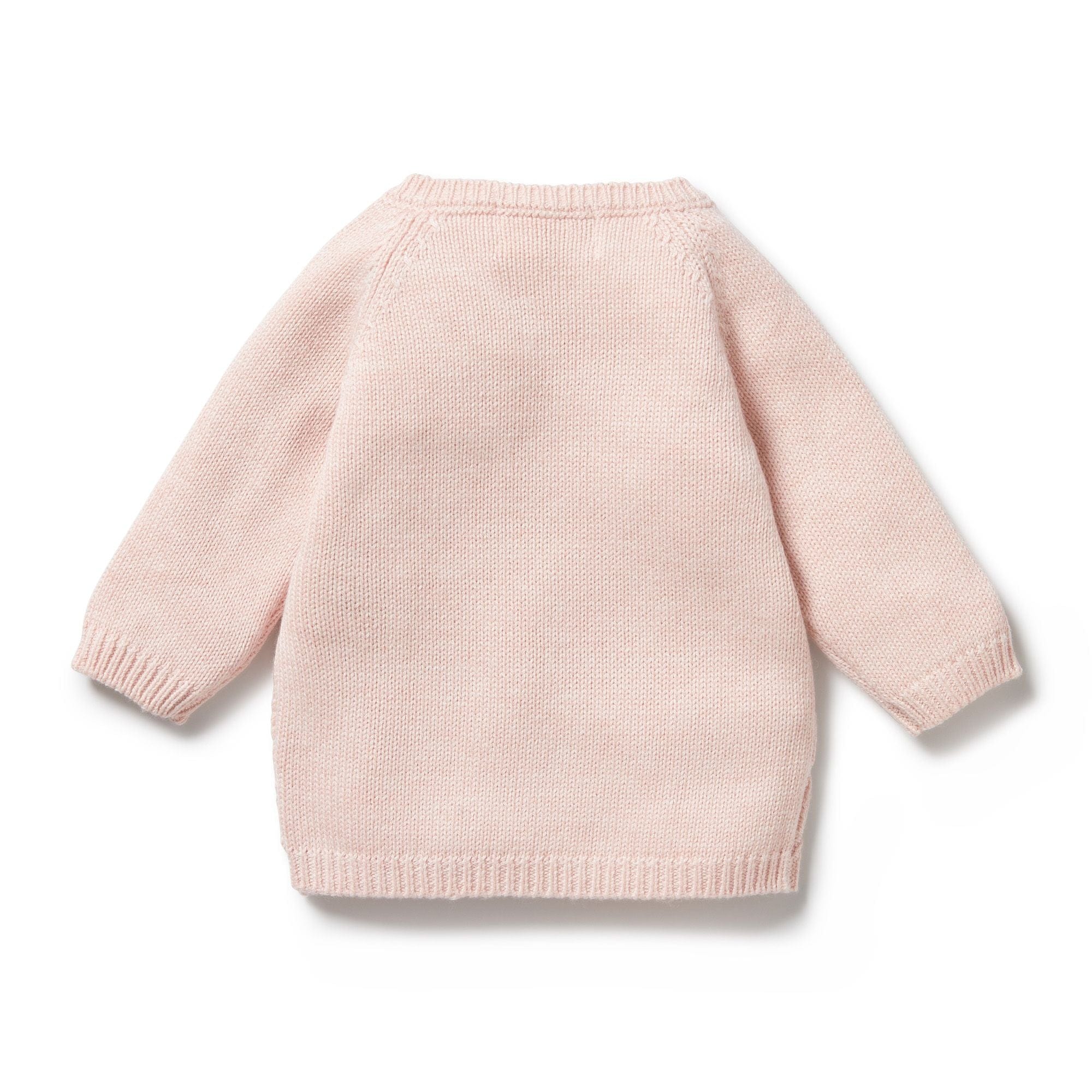 Wilson & Frenchy Girls Jumper Pink Knitted Pointelle Kimono Cardigan