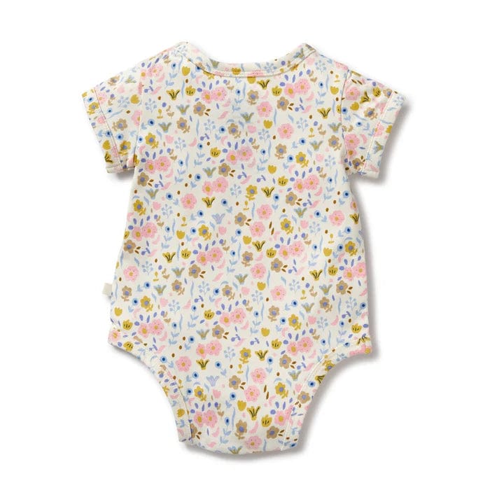 Wilson & Frenchy Girls Onesie Ava Floral Organic Bodysuit