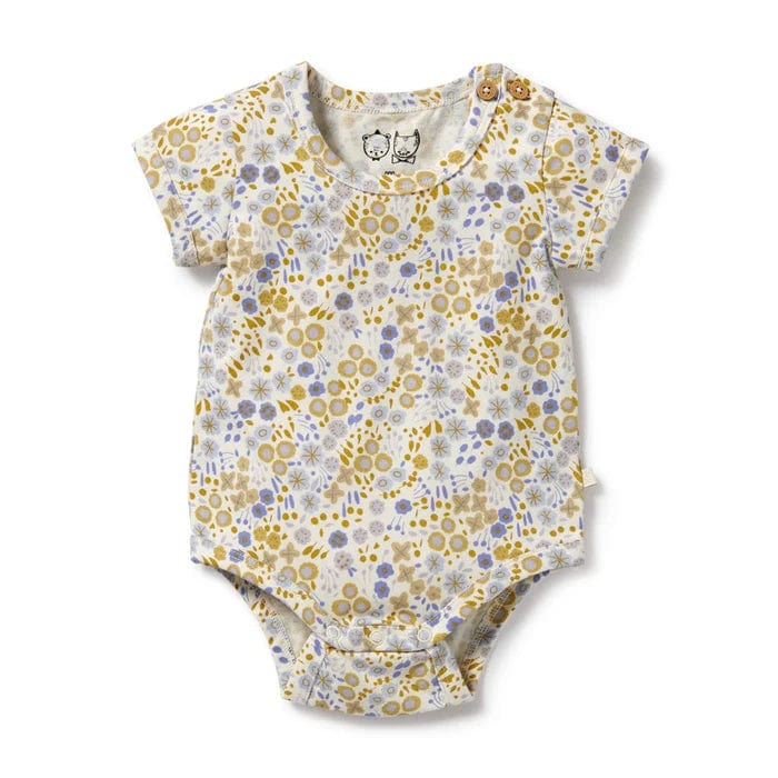 Wilson & Frenchy Girls Onesie Little Meadow Organic Bodysuit