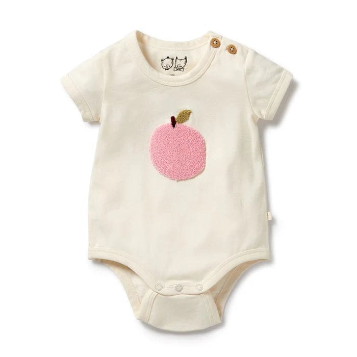 Wilson & Frenchy Girls Onesie Peachy Organic Bodysuit