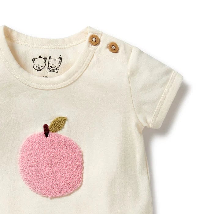 Wilson & Frenchy Girls Onesie Peachy Organic Bodysuit