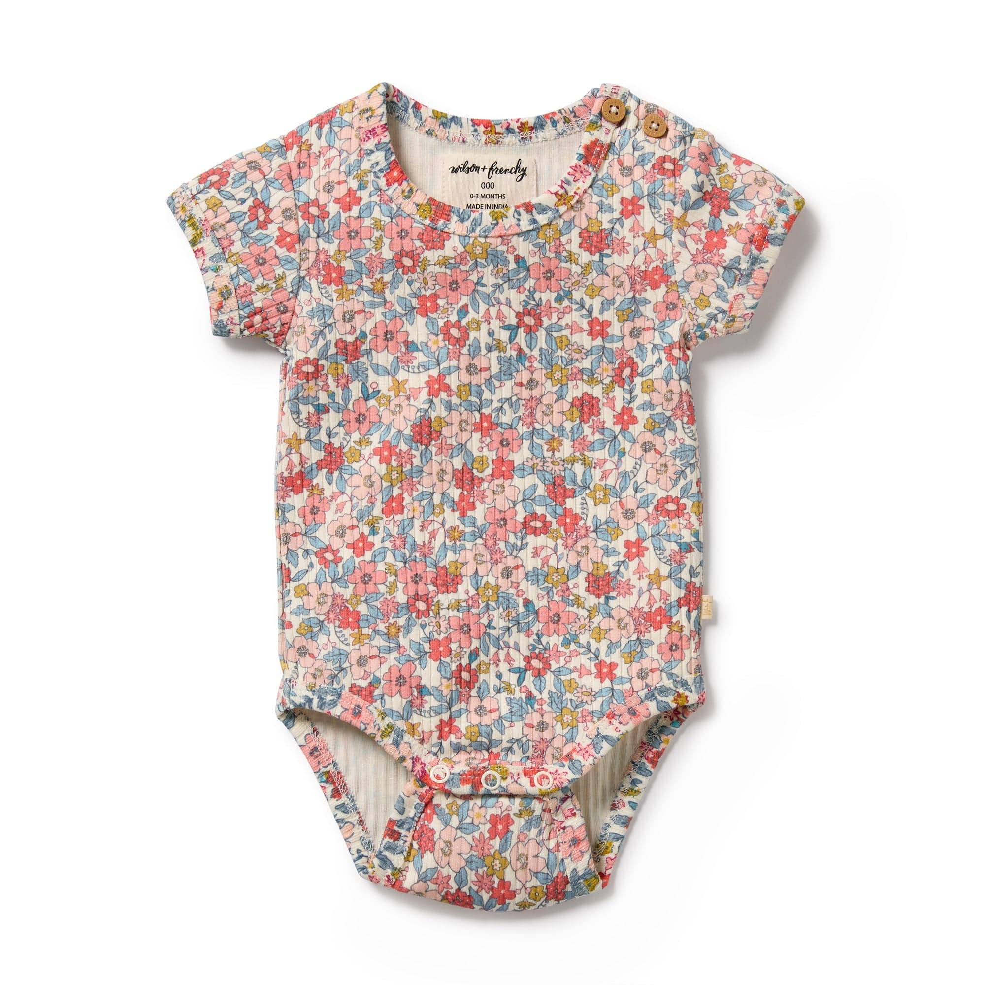 Wilson & Frenchy Girls Onesie Summer Bloom Organic Bodysuit