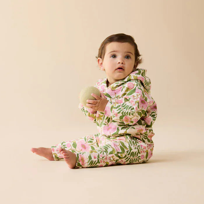 Wilson & Frenchy Girls Pants 0-3M Ma Fleur Organic Terry Sweat Pant