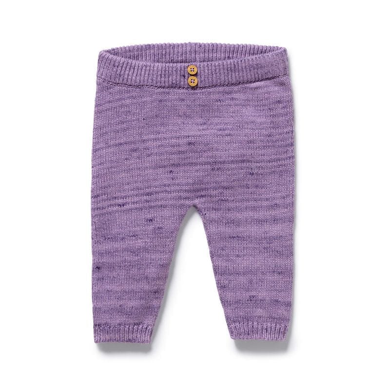 Wilson & Frenchy Girls Pants 3-6M Mulberry Organic Knitted Legging