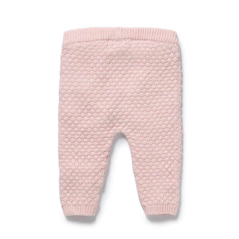 Wilson & Frenchy Girls Pants Marshmellow Organic Knitted Bauble Legging