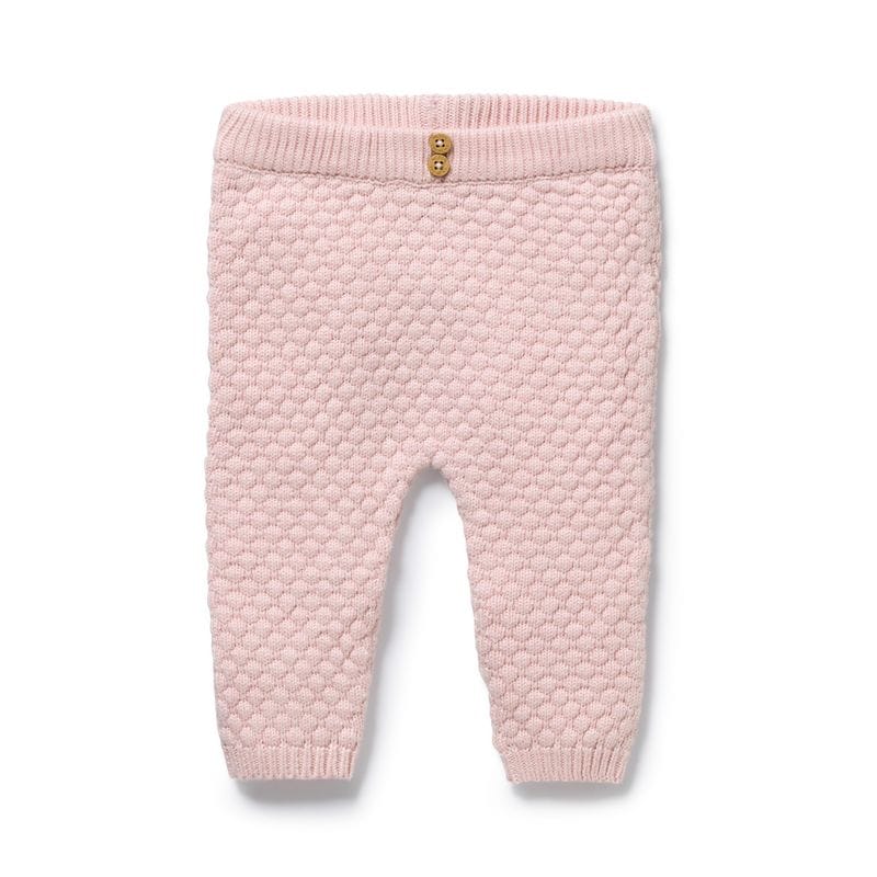 Wilson & Frenchy Girls Pants NB Marshmellow Organic Knitted Bauble Legging