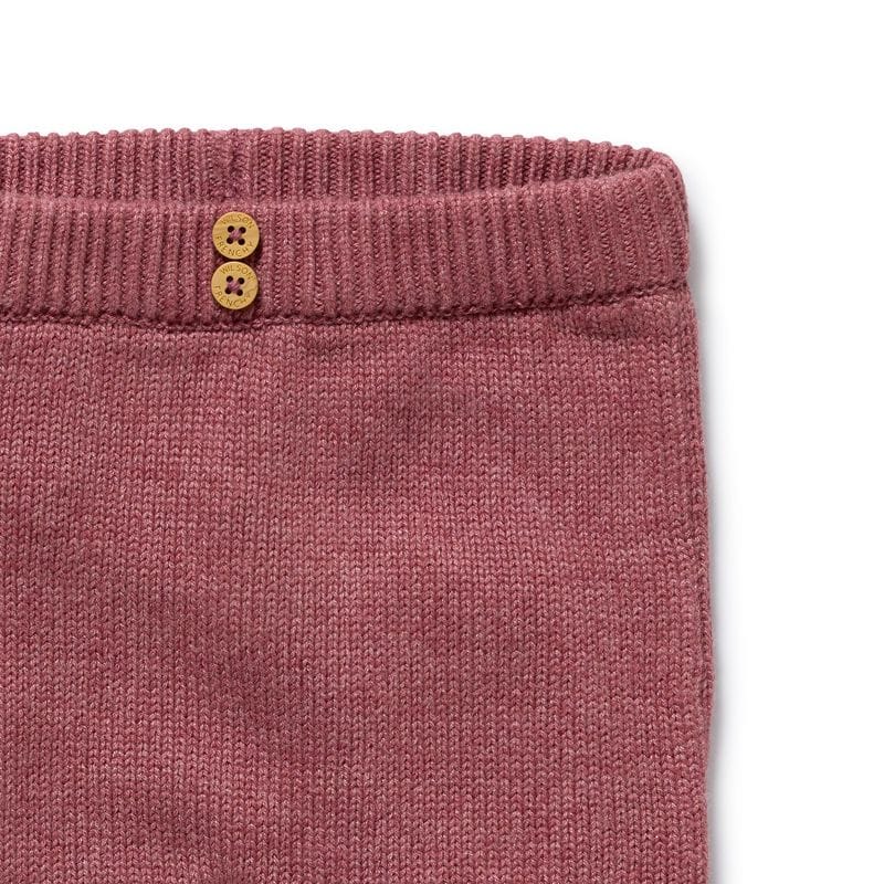 Wilson & Frenchy Girls Pants Rhubarb Organic Knitted Legging