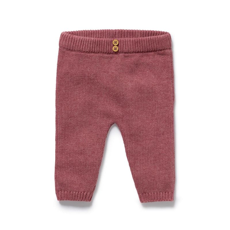 Wilson & Frenchy Girls Pants Rhubarb Organic Knitted Legging