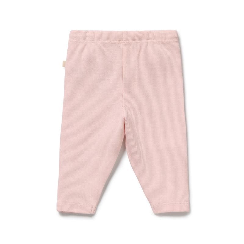 Wilson & Frenchy Girls Pants Strawberry Cream Organic Rib Legging