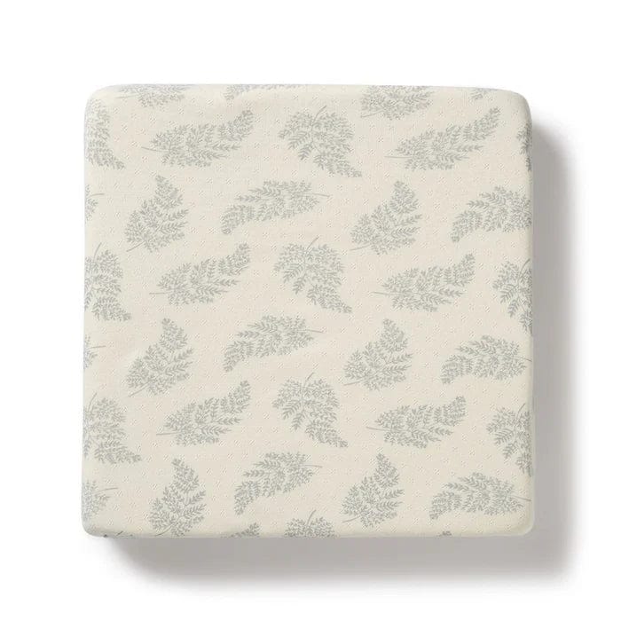 Wilson & Frenchy Linen Blankets Forever Ferns Organic Pointelle Cot Sheet