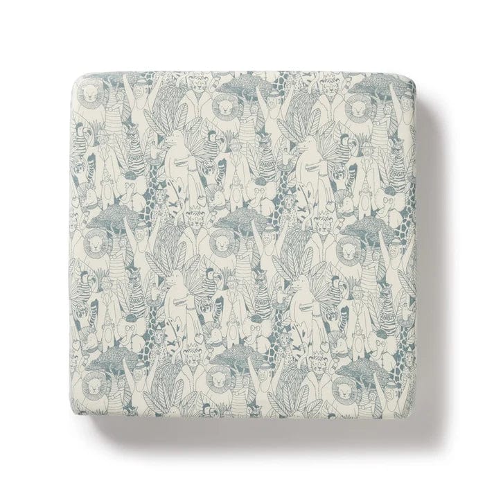 Wilson & Frenchy Linen Blankets Hello Friends Organic Cot Sheet