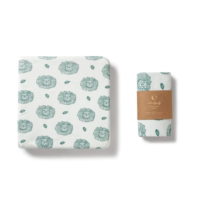 Wilson & Frenchy Linen Blankets Little Lion Organic Pointelle Cot Sheet