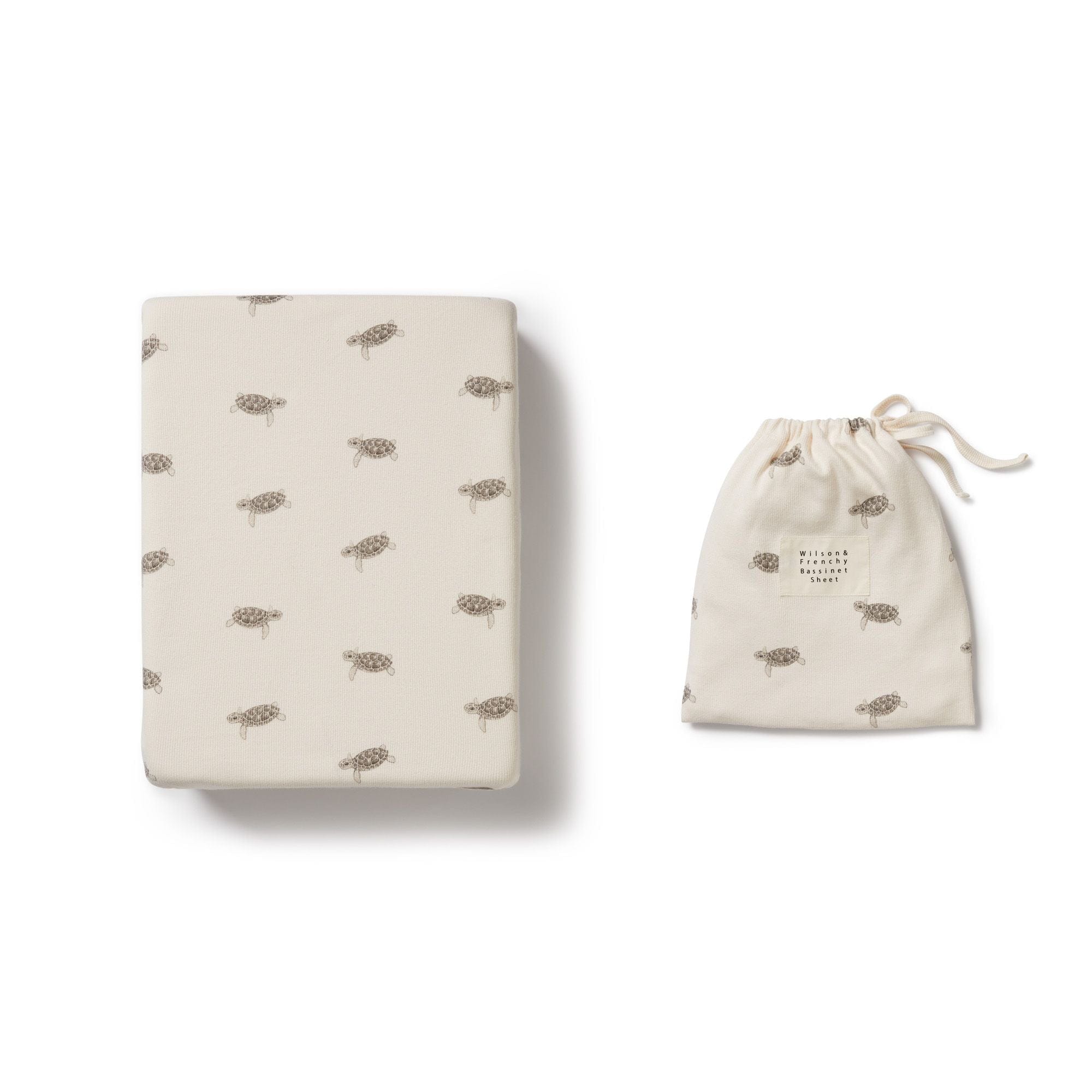 Wilson & Frenchy Linen Blankets Tiny Turtle Organic Bassinet Sheet