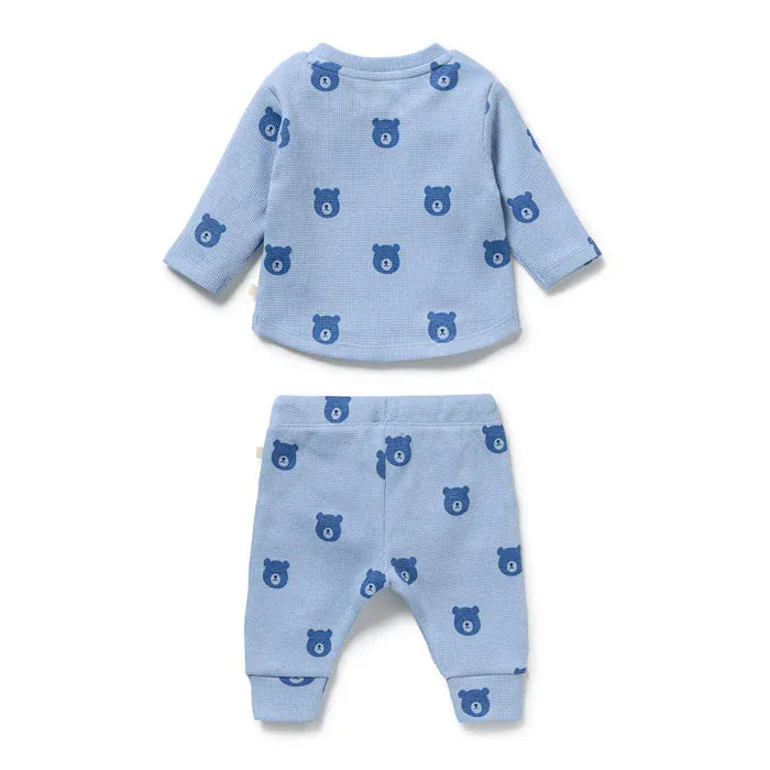 Wilson & Frenchy Unisex Onesie Bear Hugs Organic Waffle Set