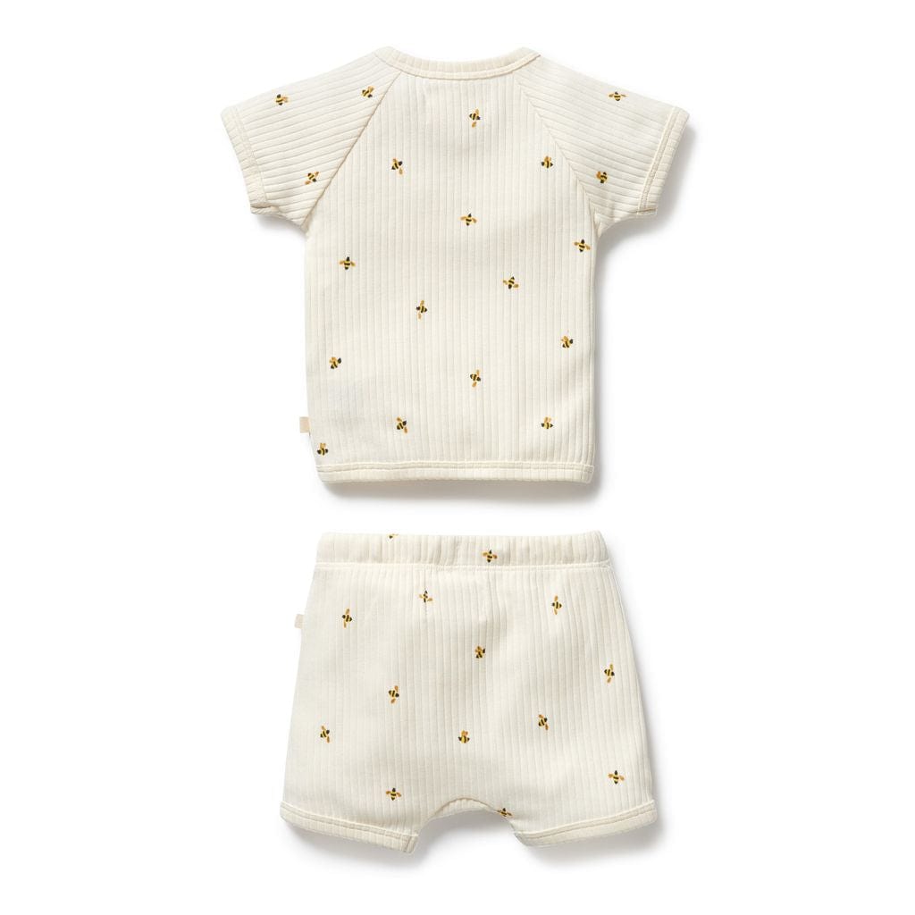 Wilson & Frenchy Unisex Onesie Bee Mine Organic Kimono Set