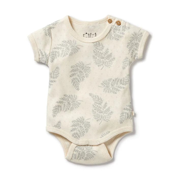 Wilson & Frenchy Unisex Onesie Forever Ferns Organic Pointelle Bodysuit