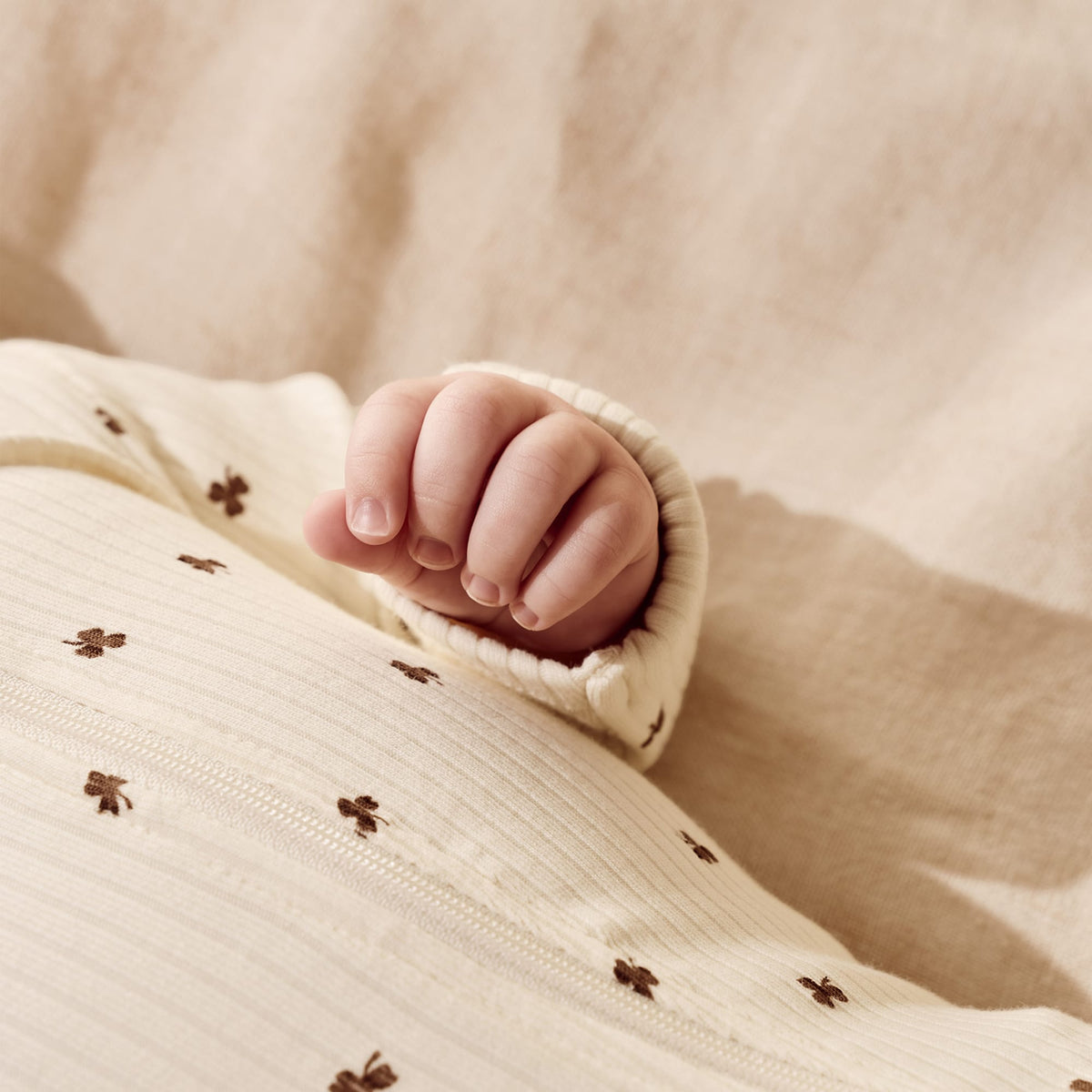 Wilson & Frenchy Unisex Onesie My Lucky Charm Organic Zipsuit with Feet